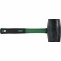 Pinpoint 33 oz Rubber Mallet Hammer with Black Head & Fiberglass Handle PI2752706